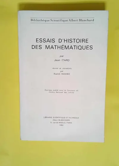 Essais d histoire des mathématiques  - Roshdi Rashed