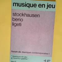 Musique en jeu. Forum de musique contemporain...