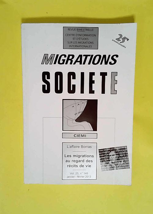 Migrations societe – vol 25 numéro 145...