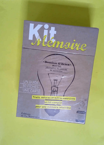 Kit mémoire Un guide 50 fiches une carte - Dominic O Brien