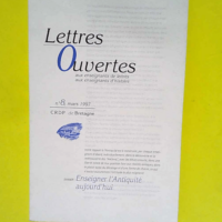 Lettres ouvertes n°8  –