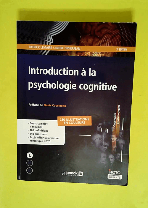 Introduction à la psychologie cognitive  &#8...