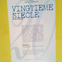 Vingtième siècle numéro 59  –