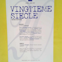 Vingtième siècle numéro 62  – Nuno-S...