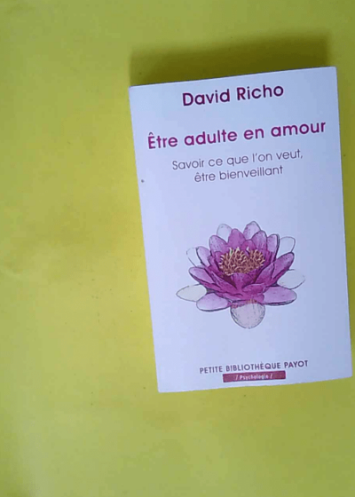 Être adulte en amour - Savoir ce que l on veut être bienveillant  - David Richo