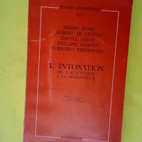 L intonation – De l acoustique a la sé...