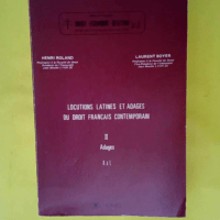 Locutions latines et adages du droit françai...