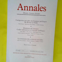 Annales Histoire Sciences Sociales N° 6 Nove...