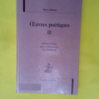 Oeuvres poétiques volume 3  – Rémy Be...