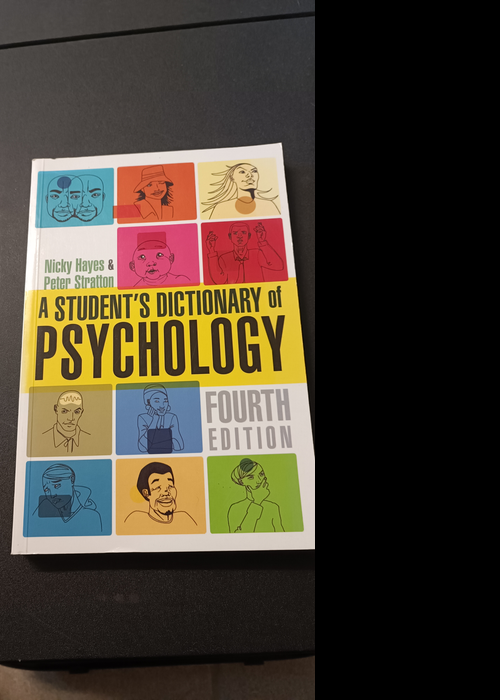 A Student’s Dictionary Of Psychology &#...