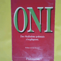 ONI: Preface - Traduit Du Polonais  - Teresa Toranska