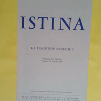 istina - 1995/1 : La tradition syriaque - Vienne 24 29 juin 1994 -