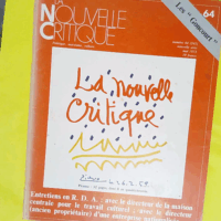 LA NOUVELLE CRITIQUE - 64 - 1er mai 1973 -
