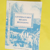 littératures région religions - Université de Pau