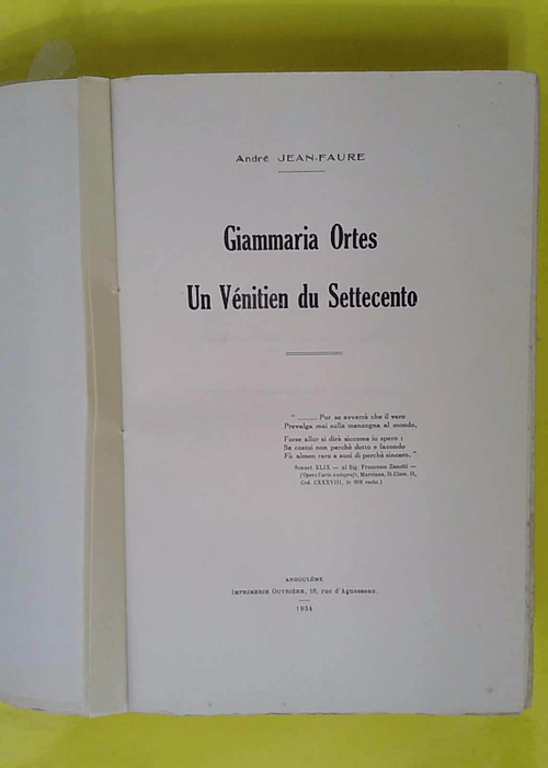 Giammaria Ortes un Vénitien du Settecento th... Giammaria Ortes un Vénitien du Settecento th...