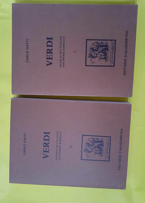 Verdi – 2 volumes – Carlo Gatti Verdi – 2 volumes – Carlo Gatti