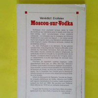 Moscou-sur-Vodka – Vénédict Erofeiev Moscou-sur-Vodka – Vénédict Erofeiev
