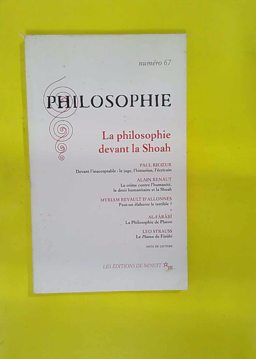 Philosophie – La philosophie devant la... Philosophie – La philosophie devant la...
