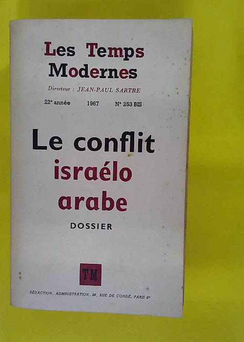 Le conflit israélo-arabe – 1967 – n° Bis – Sarthre – Le conflit israélo-arabe – 1967 – n° Bis – Sarthre –