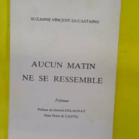 Aucun matin ne se ressemble – Poèmes – Suzanne vincent-ducastaing Aucun matin ne se ressemble - Poèmes - Suzanne vincent-ducastaing