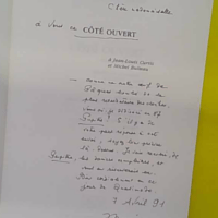 Côté ouvert – envoi d auteur à Michele Palisses – Georges Saint-Clai… Côté ouvert - envoi d auteur à Michele Palisses - Georges Saint-Clair