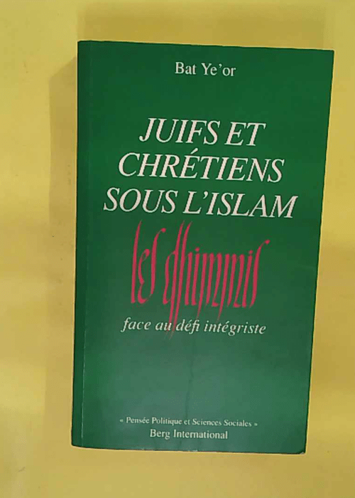 Juifs et chrétiens sous islam – Les dhimmis face au défi intégriste –… Juifs et chrétiens sous islam – Les dhimmis face au défi intégriste –…