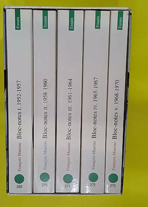 Bloc-notes 5 volumes – François Mauriac Bloc-notes 5 volumes – François Mauriac