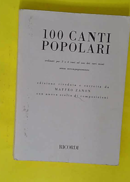 Canti Popolari – Auteurs Divers Canti Popolari – Auteurs Divers