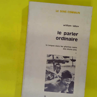 Le Parler Ordinaire - La Langue Dans Les Ghettos Noirs Des États-Unis - William Labov