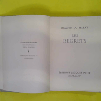 Les Regrets – Du BELLAY Joachim &# CORDIER Henri
