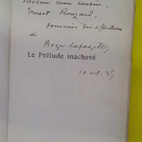 Le Prelude Inacheve – poésies – Envoi d auteur...