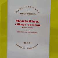 Montaillou village occitan - Nrf Gallimard