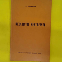 Relativité restreinte - Casanova (Gaston)