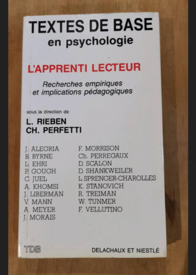 L'apprenti-Lecteur - Recherches Empiriques Et Implications Pédagogiques - Collectif