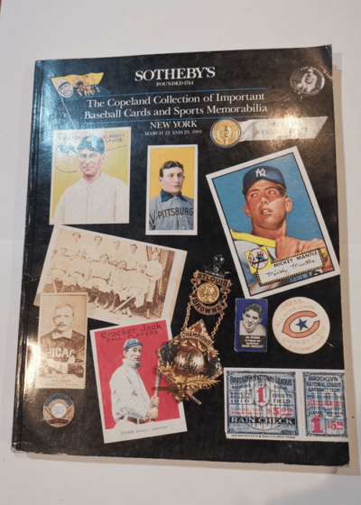 SOTHEBY’S Baseball Cards Basketball Boxing Copeland Coll Auction Catalog 1991 -