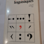 Modèles Linguistiques – De la physiologie à la perception phonémique – tiré à part de la revue Modèles Linguistiques tome III fascicule 2 1981 – Rossi (Mario)