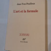 L’art et la formule – Jean-Yves Pouilloux