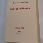 L’art et la formule – Jean-Yves Pouilloux