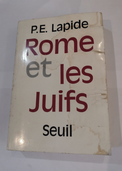 Rome et les Juifs - E. Lapide Pinchas