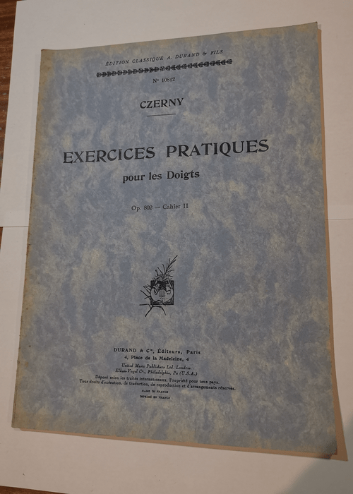 Exercices pratiques pour les doigts op 802 : cahier 2 – CZERNY – Czerny