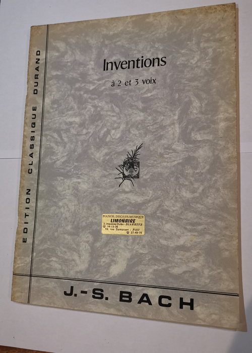 Inventions a 2 et 3 voix – BACH J.-S.