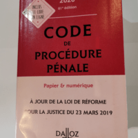 Code de procédure pénale annoté – Co...