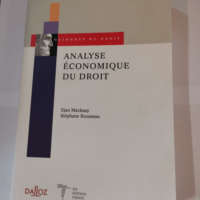 Analyse économique du droit. Coédition Dall...