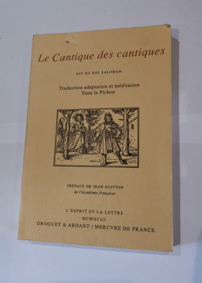 LE CANTIQUE DES CANTIQUES - Yann LE PICHON