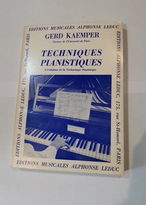 TECHNIQUES PIANISTIQUES PIANO – Gerd Ka...