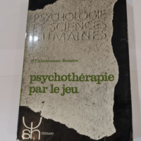 Psychotherapie par le jeu – KLINKHAMER-...