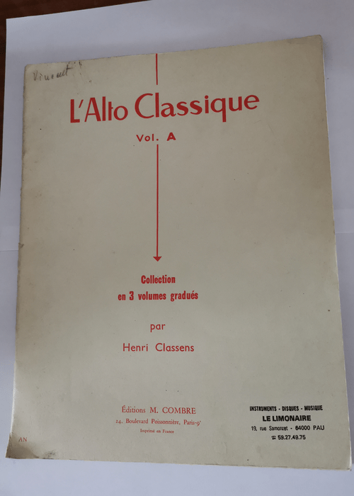 L’Alto classique vol.A – Classens Henri