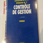 Controle de gestion – preparation au decf epreuve nò 7 – ancienne uv 12 – cours – Helfer