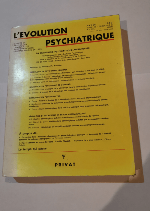 L’evolution psychiatrique – tome ...