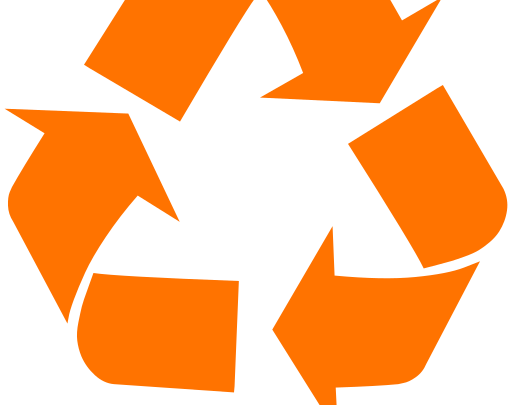 icone recyclable orange